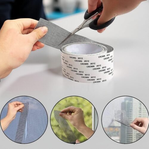 Screen-Repair-Tape-08.jpg Self-Adhesive Mosquito Net Repair Tape – 2M x 5CM Roll – 1 Pc