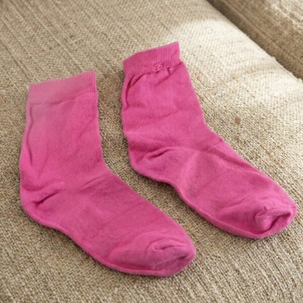 Soft Cotton Pink Socks for Women (1 Pair / Mix Color)