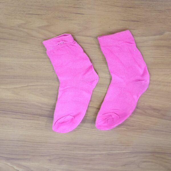 Soft Cotton Pink Socks for Women (1 Pair / Mix Color)