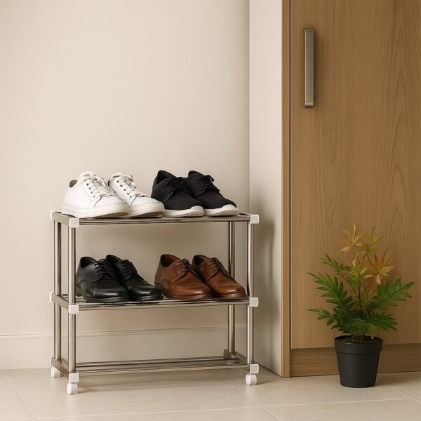 ShoeRack-03.jpg Supermom Stainless Steel Multipurpose Shoe & Storage Rack - (1 pc)