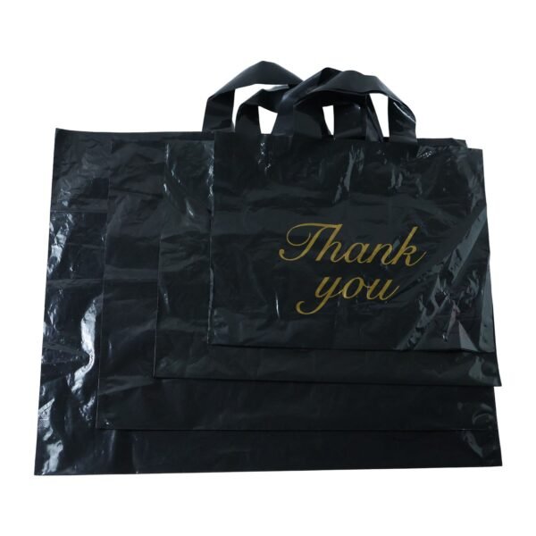 Shoppingbag-04.jpg black thank you printed carry bags mix size (4 Pc Set)