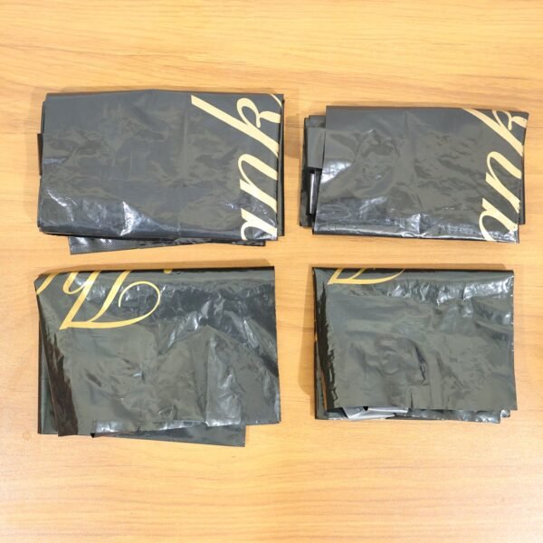 Shoppingbag-live.jpg black thank you printed carry bags mix size (4 Pc Set)