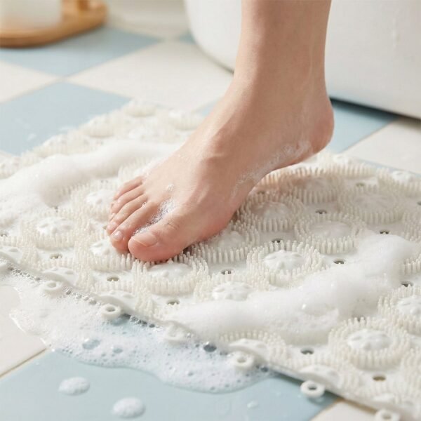 Shower-Back-_-Foot-Scrubber-03_56cd1261-eb87-4291-a901-e4a7ee912321.jpg Anti-Slip Bathroom Massage Mat with Suction Cups (33 × 21 cm / 4 Pc)