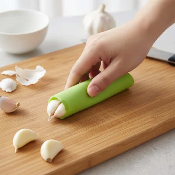 Silicone-Garlic-Peeler-Tube-02.jpg Silicone Garlic Peeler Tube Easy Hand Roller Peeling Tool (1 Pc)