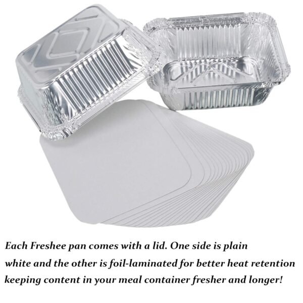 SilverFoilContainer-06.jpg Freshee Aluminium Food Container with Lid — 450 ml — 10 Pc