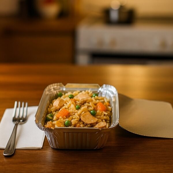 Disposable Aluminium Food Containers with Lids – 250 ml Capacity (Pack of 25)