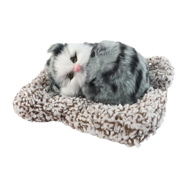 Soft Plush Cute Open-Eye Cat Car Dashboard Showpiece Toy (1 Pc)
