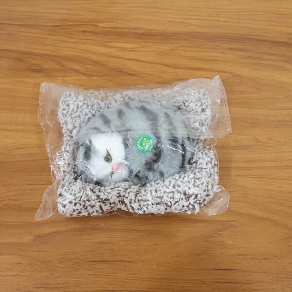 Soft Plush Cute Open-Eye Cat Car Dashboard Showpiece Toy (1 Pc)