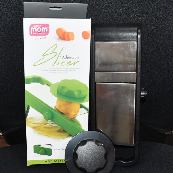 Supermom Adjustable Plastic Slicer, 1-Piece, Black / Silver