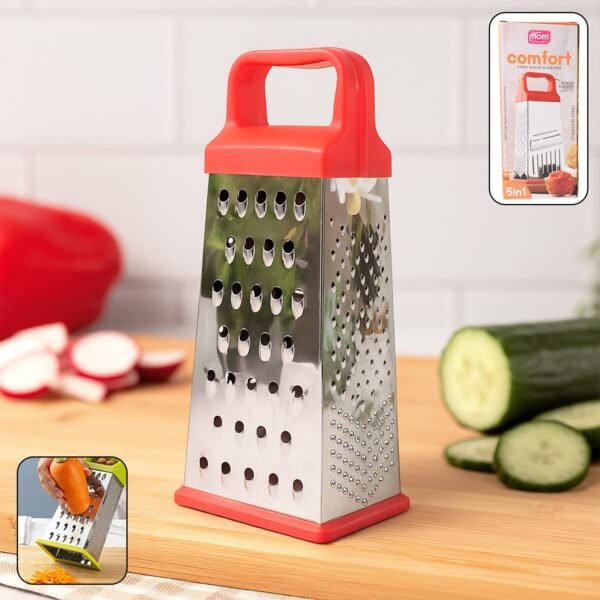 SlicerWOSKU-01.jpg Supermom 5-in-1 Comfort Stainless Steel Grater and Slicer