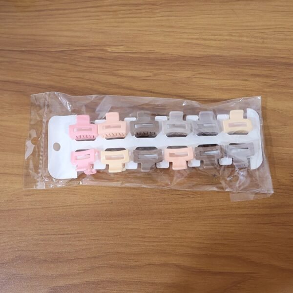 Stylish Mini Hair Claw Clips Set, 12 Pc