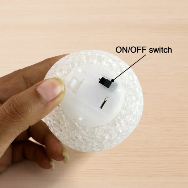 Decorative LED Crystal Table Lamp with Color-Changing (1 Pc)