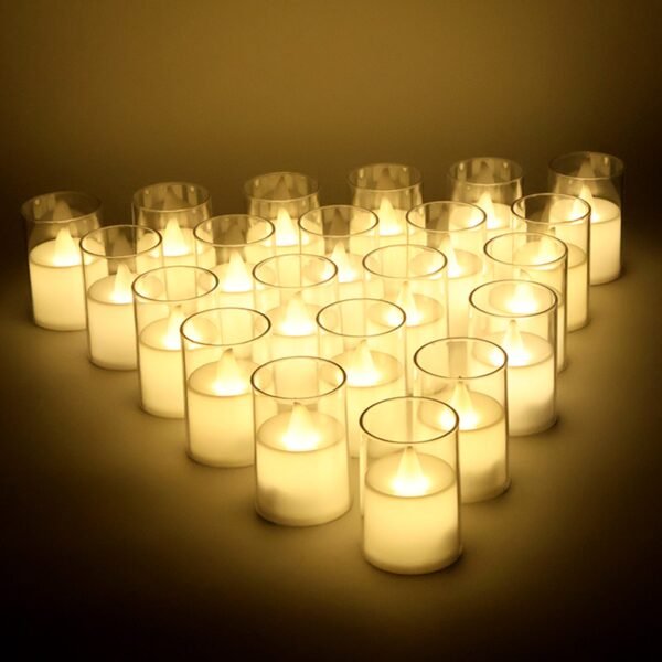 Smokeless LED Tealight Candles (24 Pc)