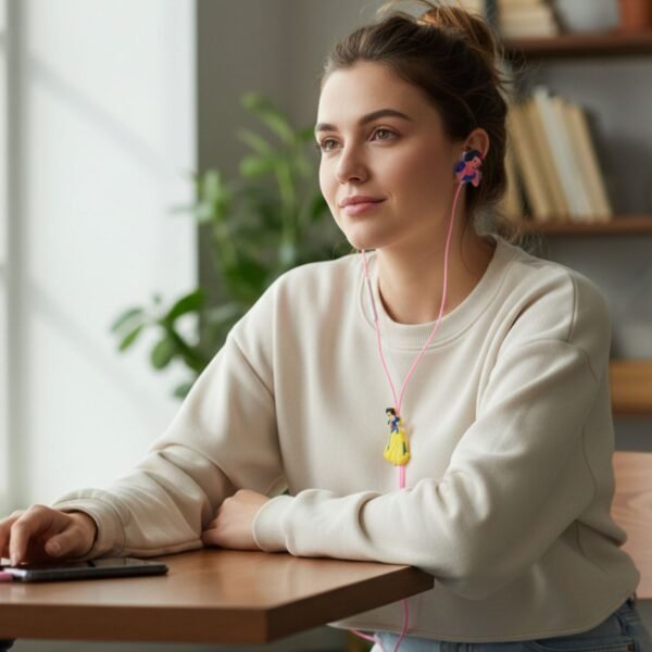 Cute Cartoon Style Wired In-Ear Earphones (1 Set)