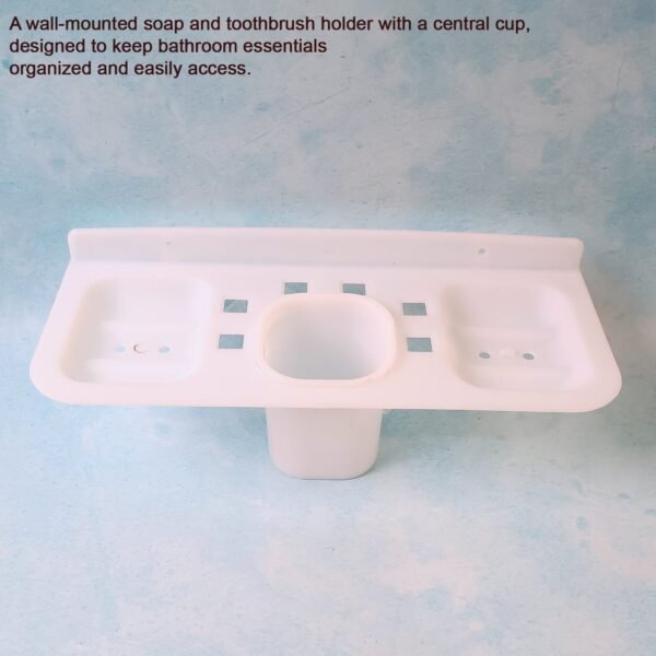 Plastic Soap Dish and plastic soap dish tray (2 Pc)