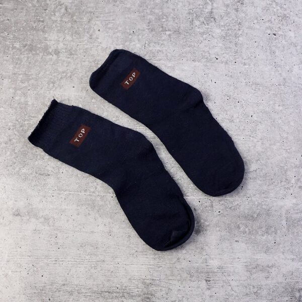 Navy Blue Casual Daily Wear Socks (1 Pair)