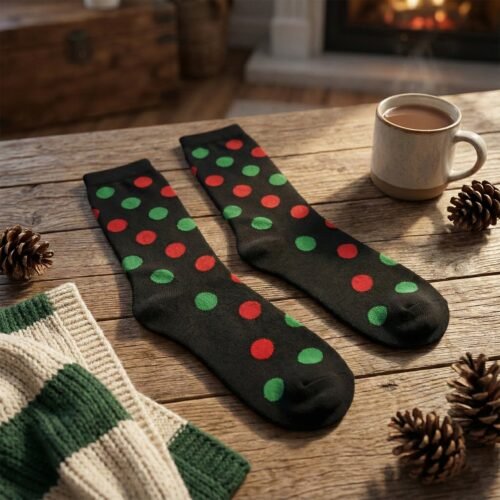 Stylish Polka Dot Socks for Men and Women (1 Set)