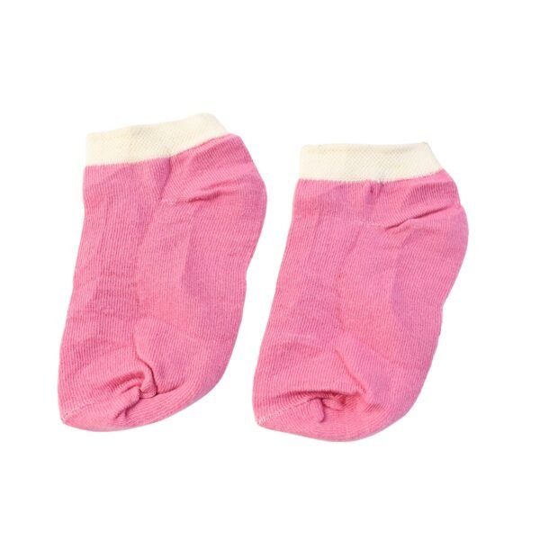 Pink & White Soft Ankle Socks for Kids (1 Pair)