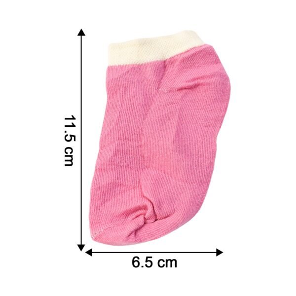 Pink & White Soft Ankle Socks for Kids (1 Pair)
