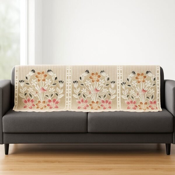 Sofacover1-06.jpg Elegant Floral Sofa Protector Cover - (1 Pc / 139x28 Inch)
