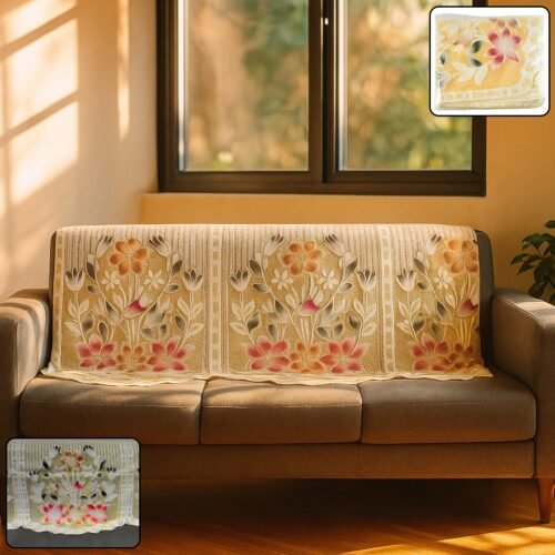 Sofacover1-WOSKU-01.jpg Elegant Floral Sofa Protector Cover - (1 Pc / 139x28 Inch)