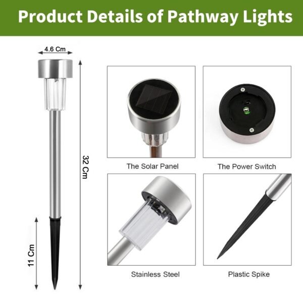 Solar Lawn Lamp Set of 12 Pc