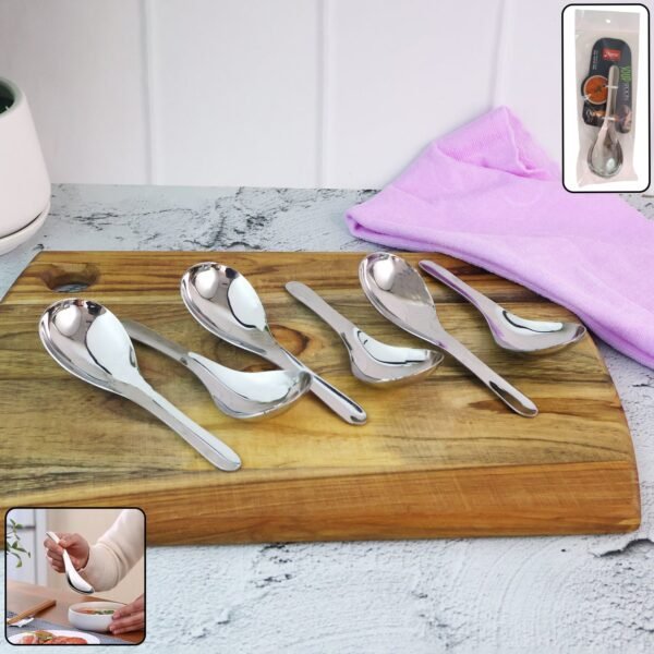 Apex Premium Stainless Steel Soup Spoon Set – 6 Pieces