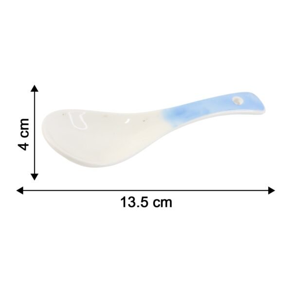 Premium Ceramic Serving Spoon (14 cm, 1 Pc)