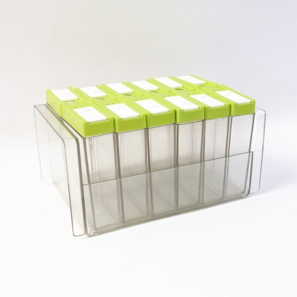 Classic Transparent Spice Rack with Stand – 12 Piece