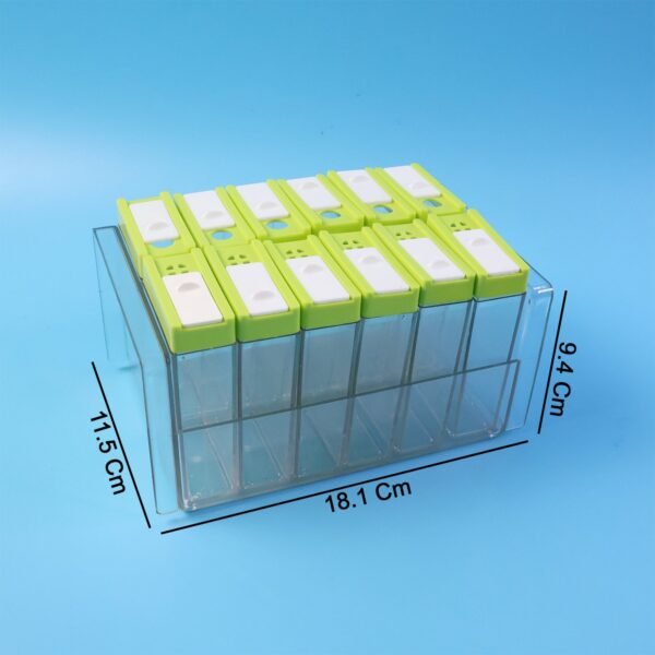 Classic Transparent Spice Rack with Stand – 12 Piece