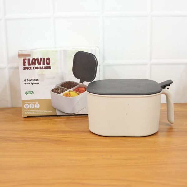 Fancy 4-Section Masala Box for Kitchen Storage (Spice Container)