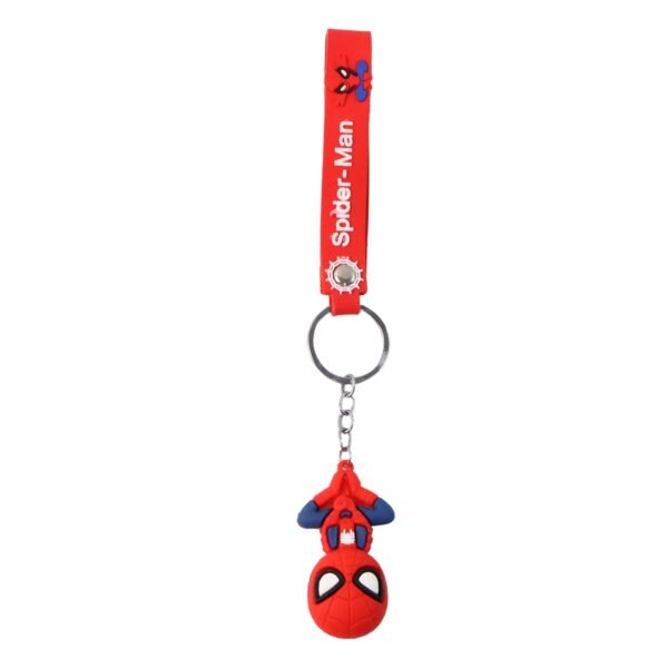 Cute Cartoon Silicone 3D Key Chain with Metal Hook & Strap (Pack of 1)