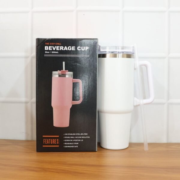 Stainless-Stee-Mug-09_0a59b75a-81a8-446b-bbcd-f7548b78d41e.jpg Premium Stainless Steel Vacuum Insulated Travel Mug Tumbler (890ML / 1 Pc / Mix Color)