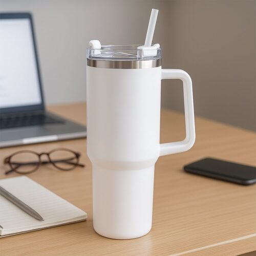 Stainless-Stee-Mug-0_9a29f949-baf7-4e08-83fa-0d017693fd95.jpg Premium Stainless Steel Vacuum Insulated Travel Mug Tumbler (890ML / 1 Pc / Mix Color)