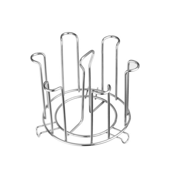 Stainless-Steel-and-Virgin-Glass-Holder-for-6-Glasses-and-Glass-Stand-Steel-for-Kitchen-Dining-Table_2daa03d2-f48a-459f-a9fe-6cbaa4aaeaa6.jpg SS Round Glass Stand used for holding sensitive glasses