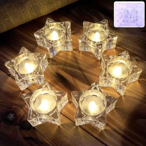 Flameless Star-Shaped LED Candles (6 Pc / Set)