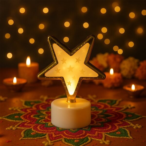 StarLight-05.jpg Decorative Star Shaped Flameless LED Candles (4 Pc)