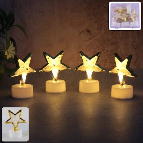 StarLight-WOSKU-01.jpg Decorative Star Shaped Flameless LED Candles (4 Pc)