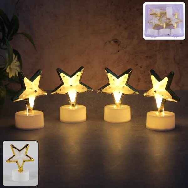 StarLight-WOSKU-01.jpg Decorative Star Shaped Flameless LED Candles (4 Pc)