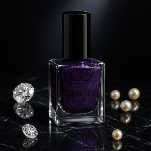 Starlet-Nail-Paint-Purple-Dazzle-01.jpg OG Beauty Purple Dazzle Starlet Glitter Nail Paint (10 ML / 1 Pc)