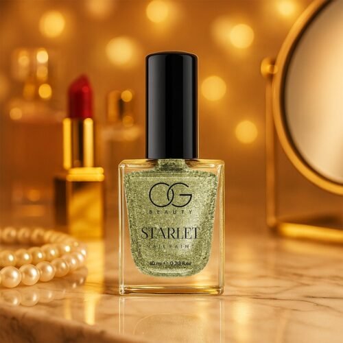 Starlet-Nail-Paint-Sunshine-Gold-01.jpg OG Beauty Sunshine Gold Starlet Glitter Nail Paint (10 ML / 1 Pc)