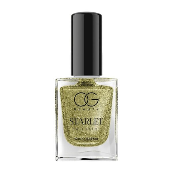 OG Beauty Sunshine Gold Starlet Glitter Nail Paint (10 ML / 1 Pc)