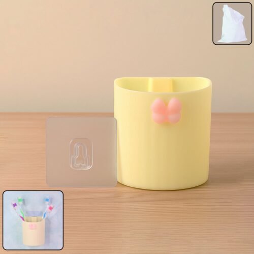 StorageContainer-WOSKU-01.jpg Premium Wall-Mounted Toothbrush Holder with Butterfly Design (1 Pc)