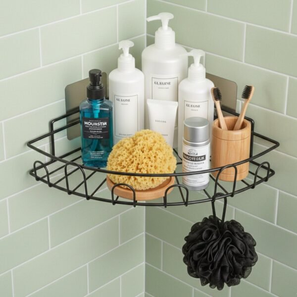 StorageOrganizer-06.jpg Wall-Mounted Corner Bathroom Storage Rack (1 Pc)