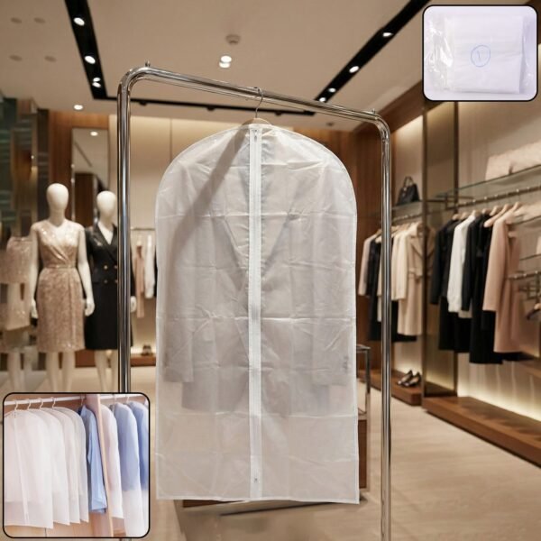 Transparent Garment Cover Bag (120 × 58 cm, 1 Pc)