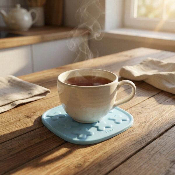 Tea-Coaster-02.jpg Heat Resistant Multipurpose Cup Coaster & Hot Pot Pad Set (2 Pc)