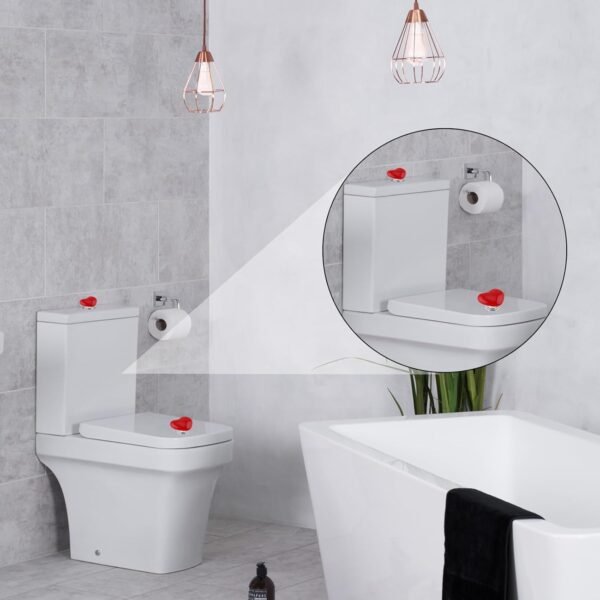 Heart-shaped Knob Pulls Toilet Press Button (4 Pc)