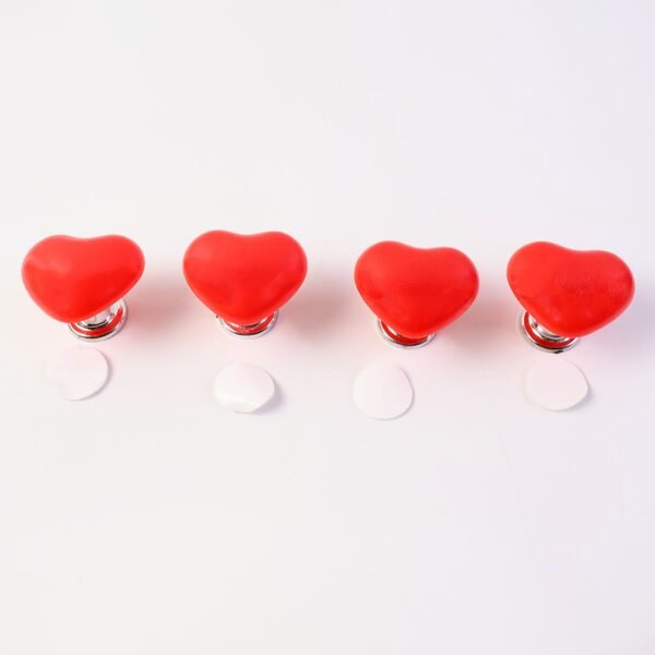 Heart-shaped Knob Pulls Toilet Press Button (4 Pc)