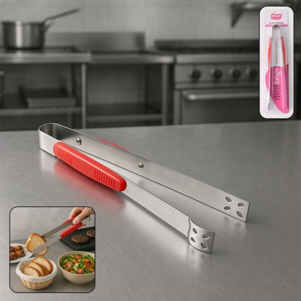TongeWOSKU-01.jpg Supermom Premium Stainless Steel Multipurpose Kitchen Tongs (1 Pc)