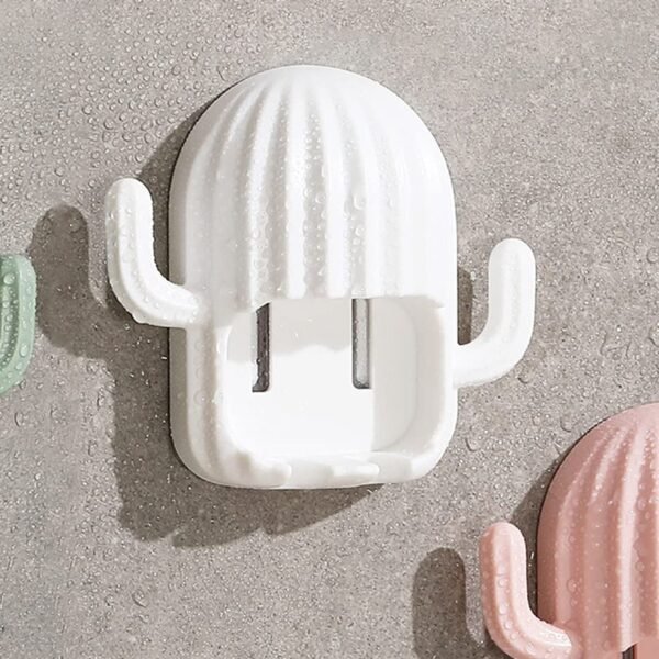 Toothbrush-Holder-02.jpg Wall Mounted Cactus-Shape Toothbrush Holder (1 Pc)